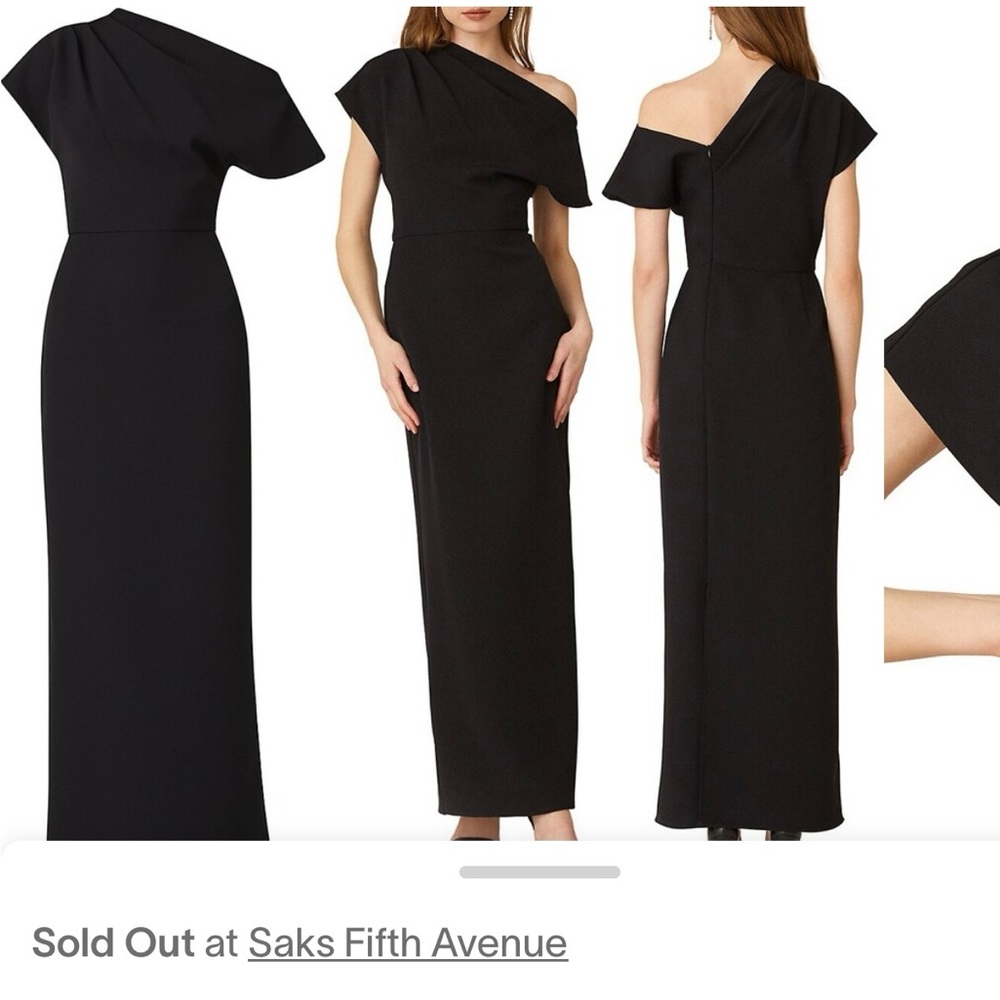 Black shoshanna off the shoulder dress